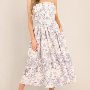 Size small sold out red dress boutique toile midi